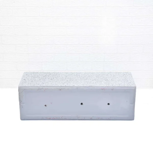 27 inch (69 cm) OTH-15 Stone Finish Rectangle Fiberglass Planter (Grey) - Image 2